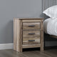 Ashley Lezz Nightstand | 2 Drawers | Rustic Contemporary Laminate Warm Gray
