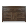 Ashley Rye 61’’ Dresser | 6 Drawers w 1 Cabinet | Classic Laminate Dark Brown BM333026