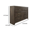 Ashley Rye 61’’ Dresser | 6 Drawers w 1 Cabinet | Classic Laminate Dark Brown BM333026