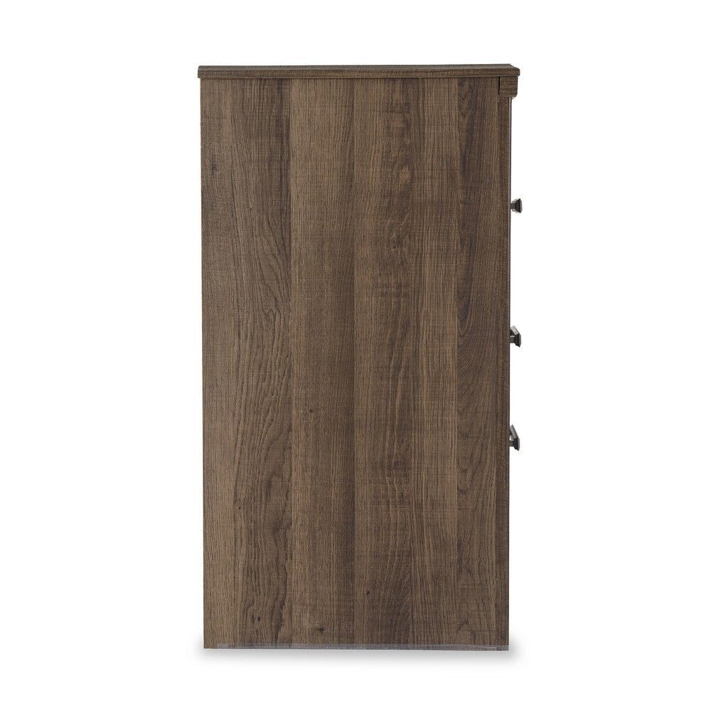 Ashley Rye Nightstand with 2 Drawers | Modern Classic Laminate Dark Brown BM333028
