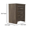 Ashley Rye Nightstand with 2 Drawers | Modern Classic Laminate Dark Brown BM333028