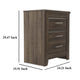 Ashley Rye Nightstand with 2 Drawers | Modern Classic Laminate Dark Brown BM333028