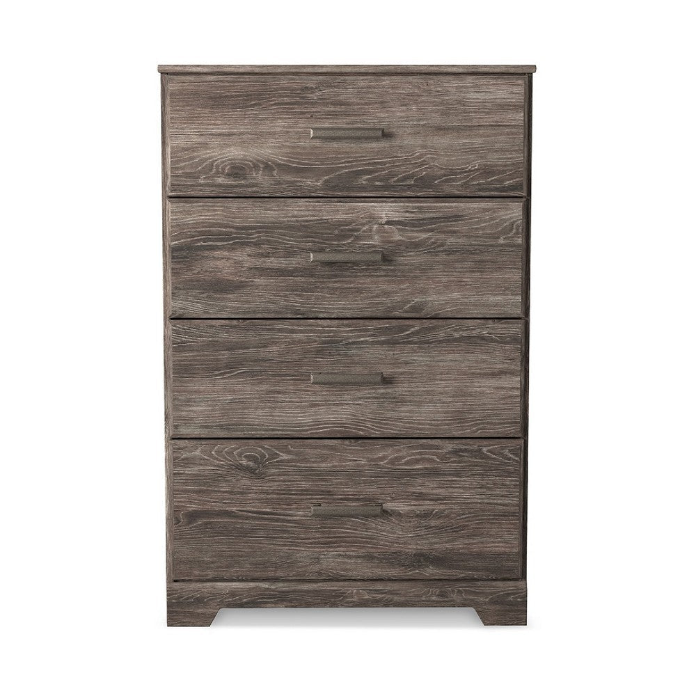 Ashley Isnk Tall Dresser Chest | 4 Drawers | Modern Farmhouse Gray Oak Finish BM333032