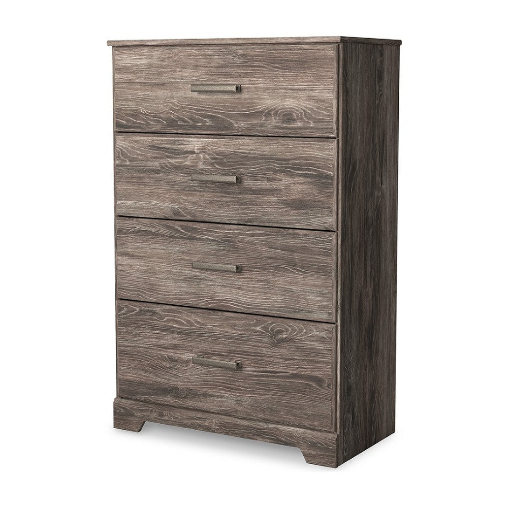 Ashley Isnk Tall Dresser Chest | 4 Drawers | Modern Farmhouse Gray Oak Finish BM333032