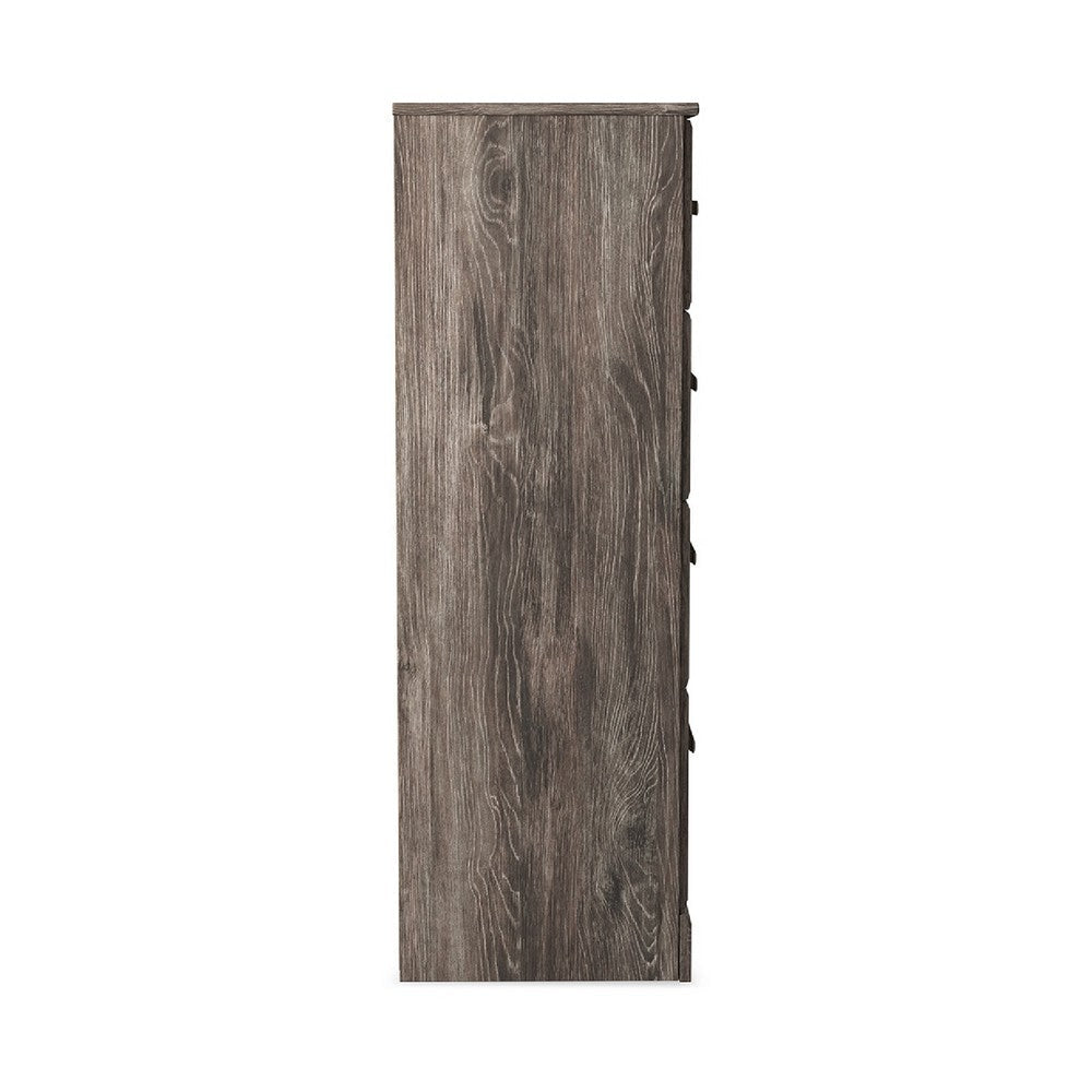 Ashley Isnk Tall Dresser Chest | 4 Drawers | Modern Farmhouse Gray Oak Finish BM333032