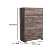 Ashley Isnk Tall Dresser Chest | 4 Drawers | Modern Farmhouse Gray Oak Finish BM333032