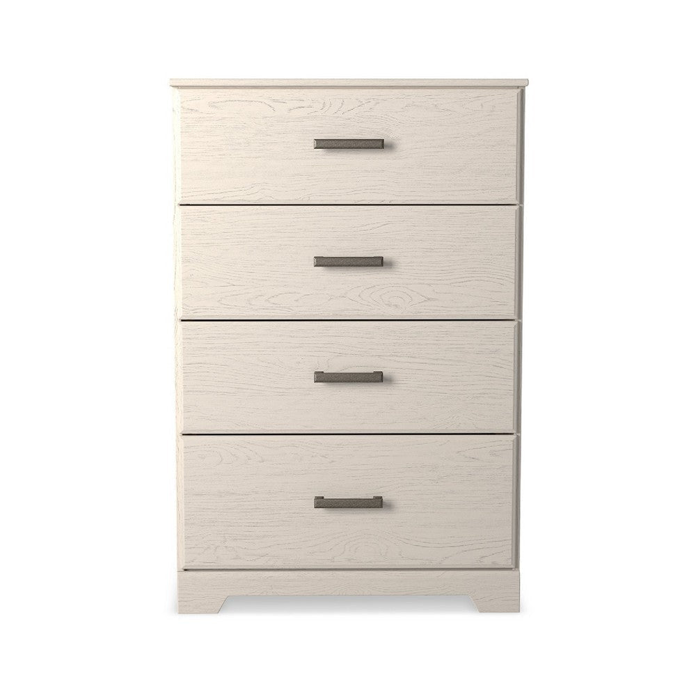 Ashley Tely Tall Dresser Chest | 4 Drawers | Modern Farmhouse Laminate White BM333033