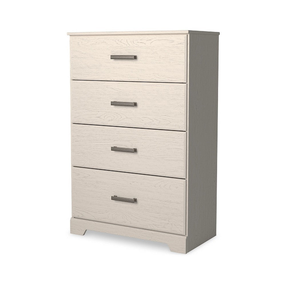 Ashley Tely Tall Dresser Chest | 4 Drawers | Modern Farmhouse Laminate White BM333033