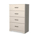 Ashley Tely Tall Dresser Chest | 4 Drawers | Modern Farmhouse Laminate White BM333033