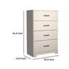 Ashley Tely Tall Dresser Chest | 4 Drawers | Modern Farmhouse Laminate White BM333033