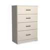 Ashley Tely Tall Dresser Chest | 4 Drawers | Modern Farmhouse Laminate White