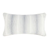 Lumbar Accent Throw Pillow | 14x26 | Cotton Linen Blend | Blue Striped