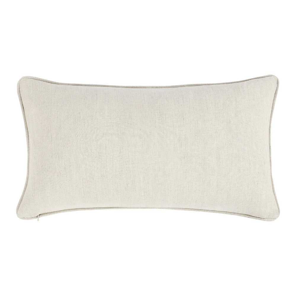 Lumbar Accent Throw Pillow | 14x26 | Cotton Linen Blend | Blue Striped