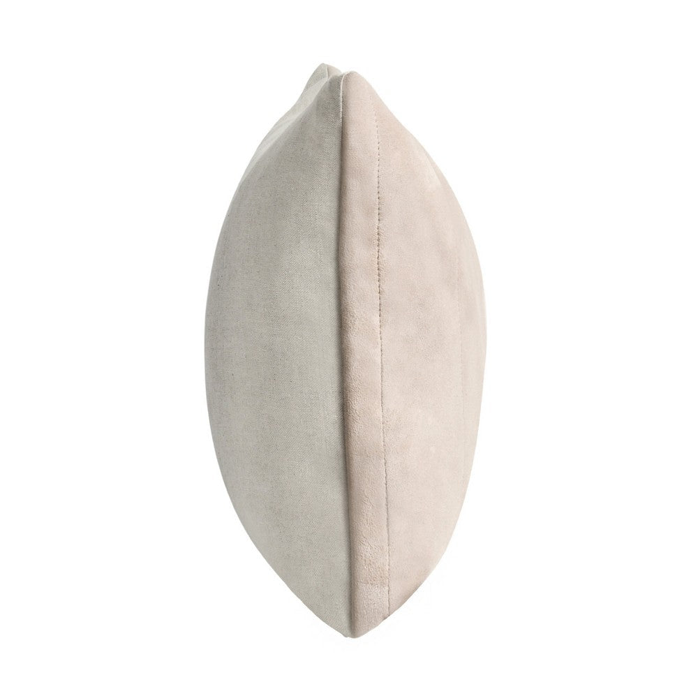 Lumbar Accent Throw Pillow | 14x26 | Color Block Design Beige Leather
