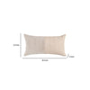 Lumbar Accent Throw Pillow | 14x26 | Color Block Design Beige Leather