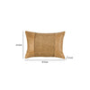 Lush Lumbar Accent Throw Pillow | 14x20 Handwoven Design Brown Leather BM333036