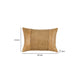 Lush Lumbar Accent Throw Pillow | 14x20 Handwoven Design Brown Leather BM333036