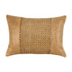 Lush Lumbar Accent Throw Pillow | 14x20 Handwoven Design Brown Leather