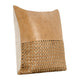 Lush Square Accent Throw Pillow | 18’’ | Handwoven | Brown Leather BM333037