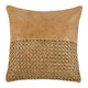Lush Square Accent Throw Pillow | 18" | Handwoven | Brown Leather