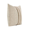 Square Accent Throw Pillow | 22’’ | Jute Fringes | Natural Beige Linen BM333038