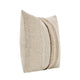 Square Accent Throw Pillow | 22’’ | Jute Fringes | Natural Beige Linen BM333038