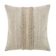 Square Accent Throw Pillow | 22" | Jute Fringes | Natural Beige Linen