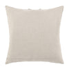 Square Accent Throw Pillow | 22’’ | Jute Fringes | Natural Beige Linen BM333038