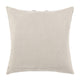 Square Accent Throw Pillow | 22’’ | Jute Fringes | Natural Beige Linen BM333038
