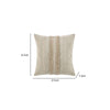 Square Accent Throw Pillow | 22’’ | Jute Fringes | Natural Beige Linen BM333038