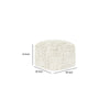 Cusp Square Ottoman Pouf | 18’’ Ivory Faux Wool | Removable Cover BM333042