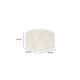 Cusp Square Ottoman Pouf | 18’’ Ivory Faux Wool | Removable Cover BM333042