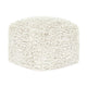 Cusp Square Ottoman Pouf | 18" Ivory Faux Wool | Removable Cover