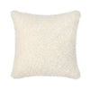 Cusp Square Accent Throw Pillow | 22" Curly Texture Ivory Shearling