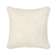 Cusp Square Accent Throw Pillow | 22" Curly Texture Ivory Shearling