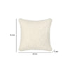 Cusp Square Accent Throw Pillow | 26’’ Curly Texture Ivory Shearling