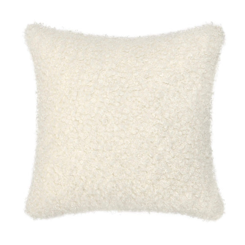 Cusp Square Accent Throw Pillow | 26" Curly Texture Ivory Shearling