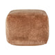 May Square Ottoman Pouf | 18’’ | Vintage Orange Rust Velvet | Polyfill