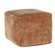 May Square Ottoman Pouf | 18" | Vintage Orange Rust Velvet | Polyfill