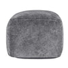 May Square Ottoman Pouf | 18’’ Vintage Stone Gray Velvet | Polyfill