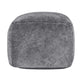 May Square Ottoman Pouf | 18’’ Vintage Stone Gray Velvet | Polyfill