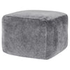 May Square Ottoman Pouf | 18’’ Vintage Stone Gray Velvet | Polyfill