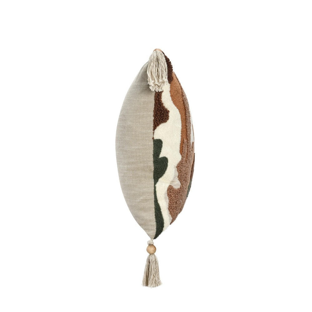 Kart Square Accent Throw Pillow | 22’’ | Brown White Cowhide Design BM333047