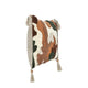 Kart Square Accent Throw Pillow | 22’’ | Brown White Cowhide Design BM333047