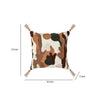 Kart Square Accent Throw Pillow | 22’’ | Brown White Cowhide Design BM333047