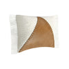 Lumbar Accent Throw Pillow | 14x20 Brown Pieced Design | Fringe Edges BM333049
