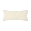 Lumbar Accent Throw Pillow | 16x36 Hand Tufted Organic Design | Ivory