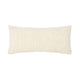 Lumbar Accent Throw Pillow | 16x36 Hand Tufted Organic Design | Ivory
