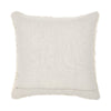 Square Accent Throw Pillow | 22’’ Handwoven Ivory Tonal Wool Stripes BM333053