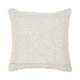 Square Accent Throw Pillow | 22’’ Handwoven Ivory Tonal Wool Stripes BM333053